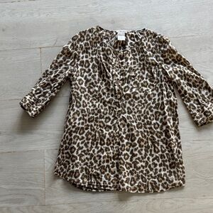Crewcuts Leopard Print Kids Blouse
